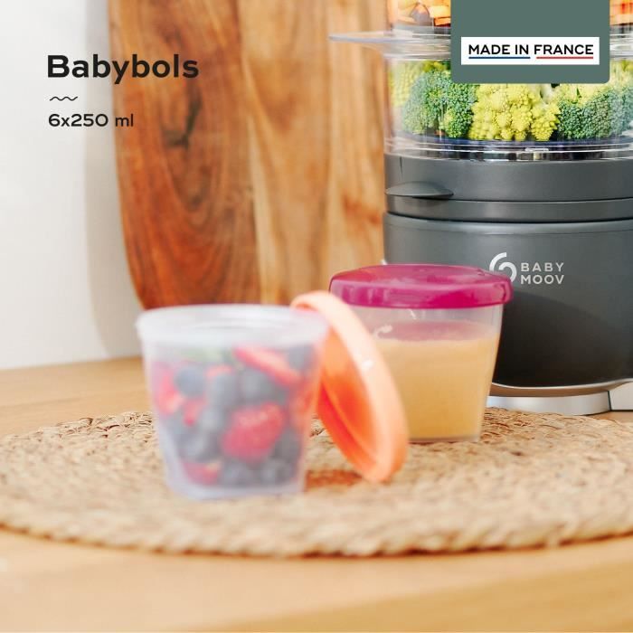 BABYMOOV Babybols Kit L - 6 x 250 ml - Pots de conservation hermétiques