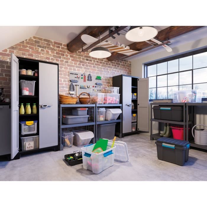 Image secondaire de Armoire Haute KETER TITAN 44x80x182 cm - Rangement Élégant et Robuste