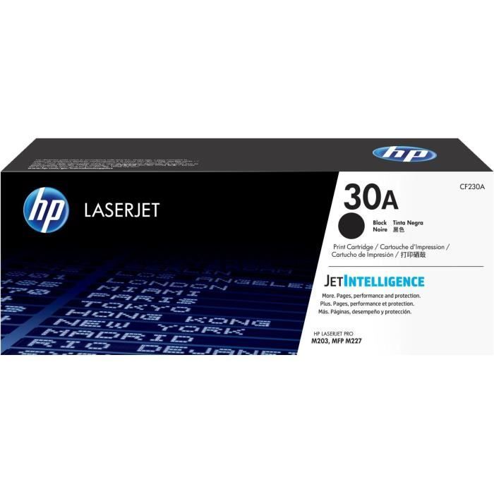 HP 30A Cartouche de toner noir LaserJet authentique (CF230A) pour HP LaserJet M203HP Laserjet Pro M227