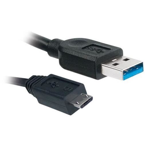 APM Cordon USB 2.0 USB-A/Micro USB - Mâle/Mâle - Noir - 2m