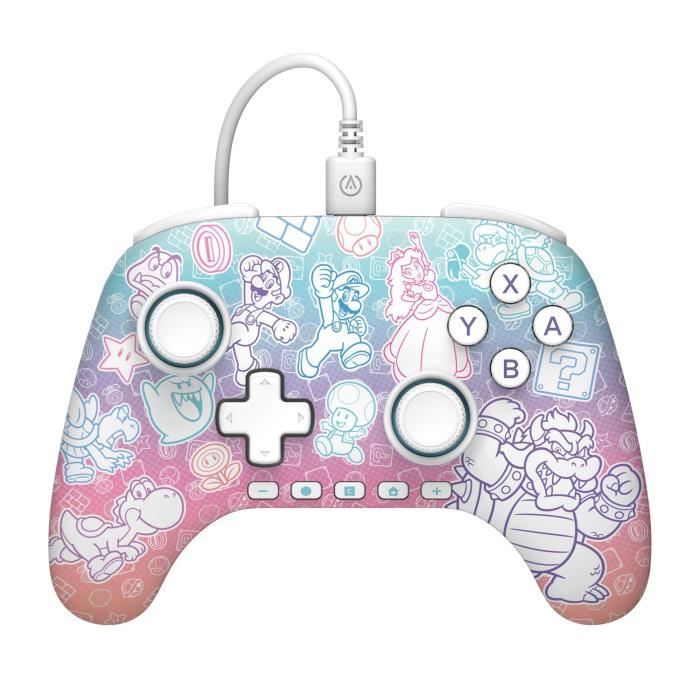 Manette de jeu - Nintendo Switch 2 - Royaume champignon - Filaire - Power A