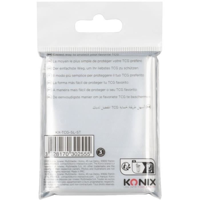 Image secondaire de Protege-cartes - KONIX - Standard Sleeves - 100 pochettes - Compatible Magic The Gathering, Pokémon - Transparent
