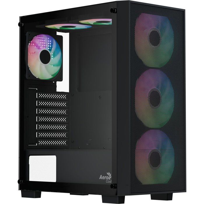 Boîtier PC AEROCOOL B509A Flow - Moyen Tour Noir avec Verre Trempé