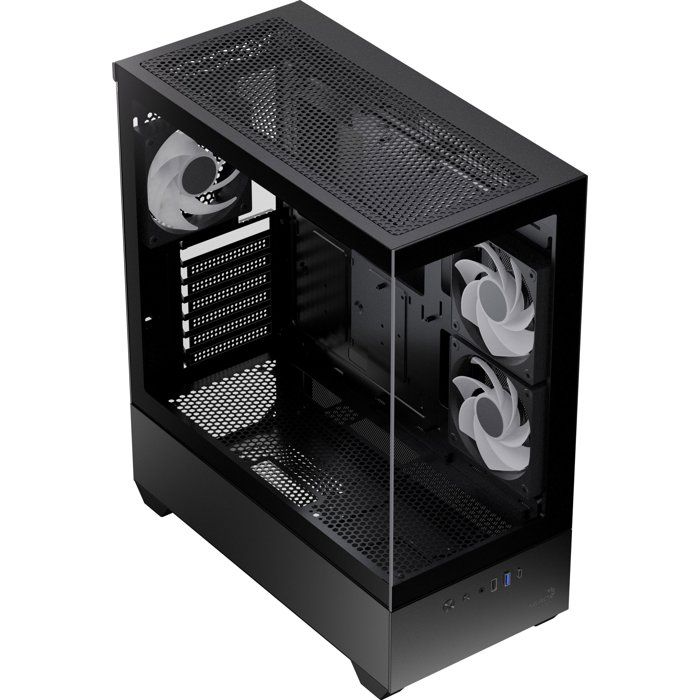 Image secondaire de Boîtier PC AEROCOOL P500D Moyen Tour Noir avec Panneaux en Verre Trempé