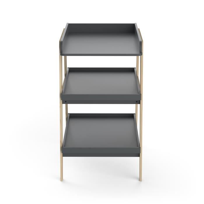 Image secondaire de Table à Langer TSUGA en Bois Massif et MDF - Gris Graphite