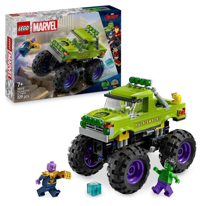 LEGO § Marvel 76312 Hulk contro Thanos, set di costruzione fuoristrada per bambini dai 7 anni
