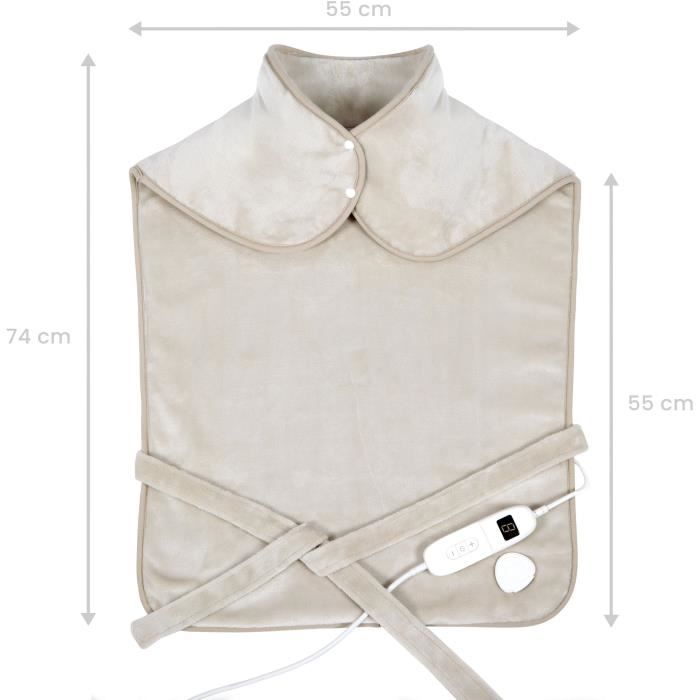 Image secondaire de Coussin chauffant dos et cervicales - LIVOO - DOS218C - 100 W - 60 x 90 cm - Flanelle - Lavable en machine 30° - 50-65° - Creme