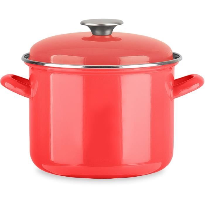 Rosticceria - BAUMALU - Tutte le fonti di calore compresa l'induzione - Smalto 22 x 16 cm - Colore rosso