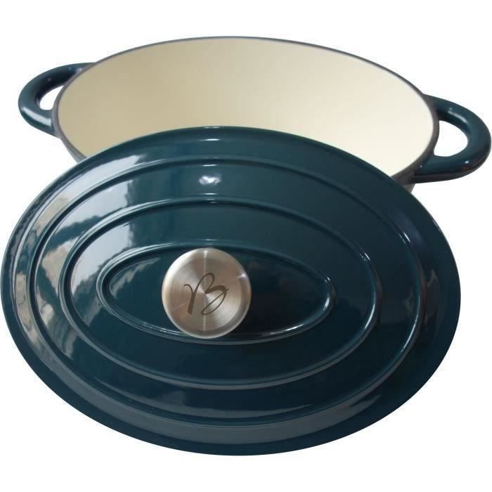 Casseruola BAUMALU 30 cm - Forma ovale - Verde blu