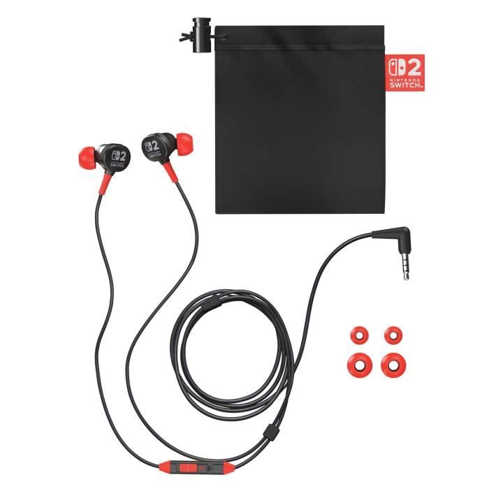 Image secondaire de Ecouteurs filaires - Power A - Nintendo Switch 2 - Noir et Rouge