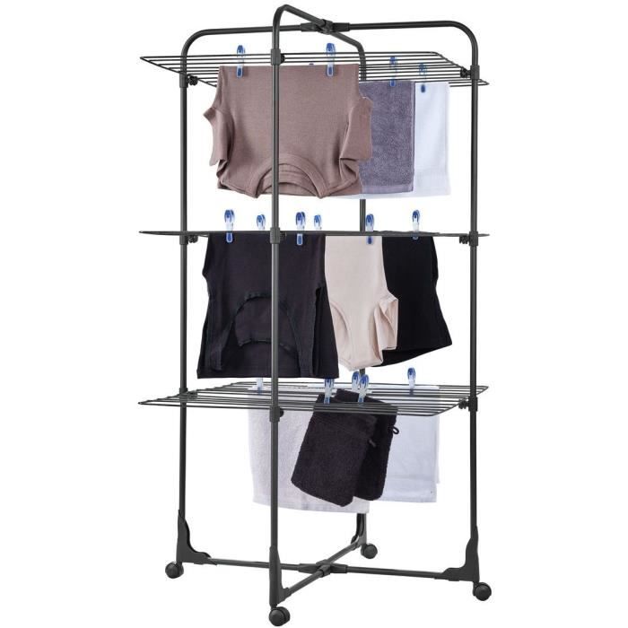 Image secondaire de Séchoir à Linge Tower Classic 270 Noir - 27 m d'Étendage Pratique