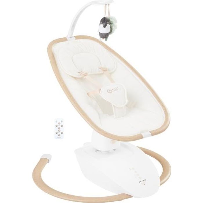 Columpio Babymoov Baby Swoon Hoop: mando a distancia incluido, ultraconfort, dise�o elegante, asiento giratorio de 90�, arco de juego