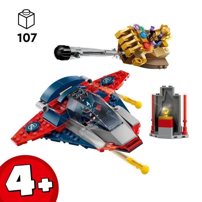 Image secondaire de LEGO | Marvel 76319 Captain America contre Thanos - Jouet Avion pour Enfants des 4 ans