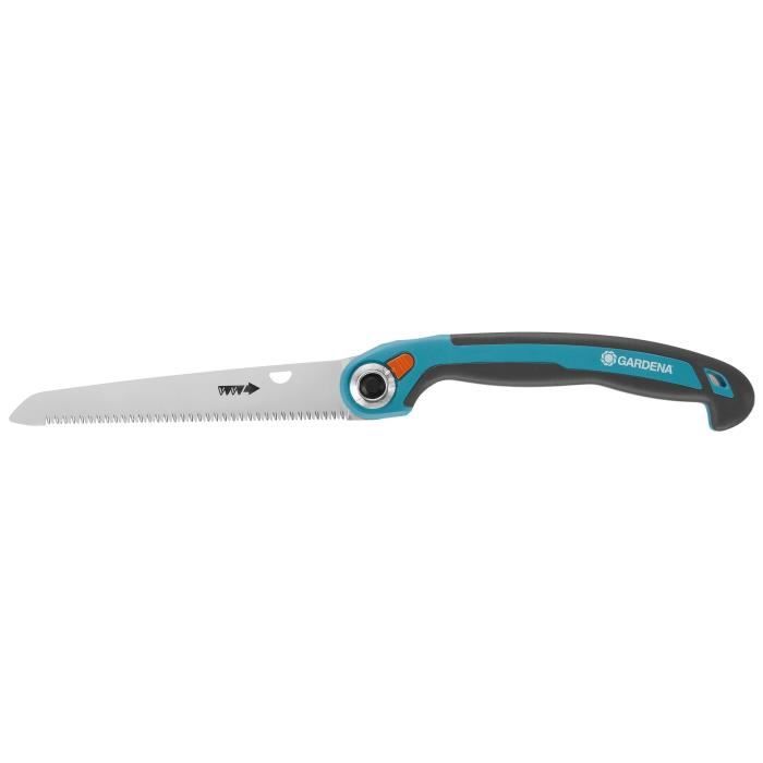 GARDENA Scie a élaguer repliable 200 P - Lame incurvée acier trempé – Sciage traction – Lame 215mm – Garantie 25 ans (8743-20)