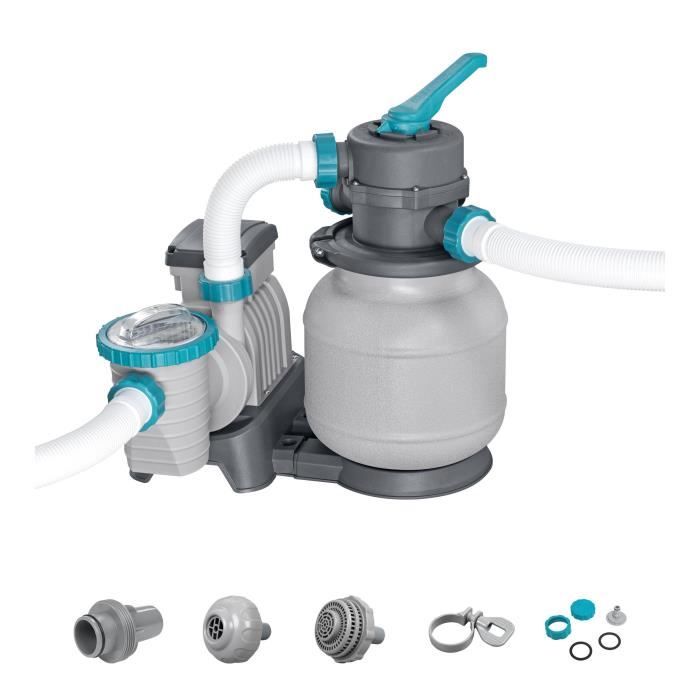Filtre a sable / pompe de filtration pour piscine jusqu'a 42 m3- Bestway - 6 056 L/h - Avec préfiltre