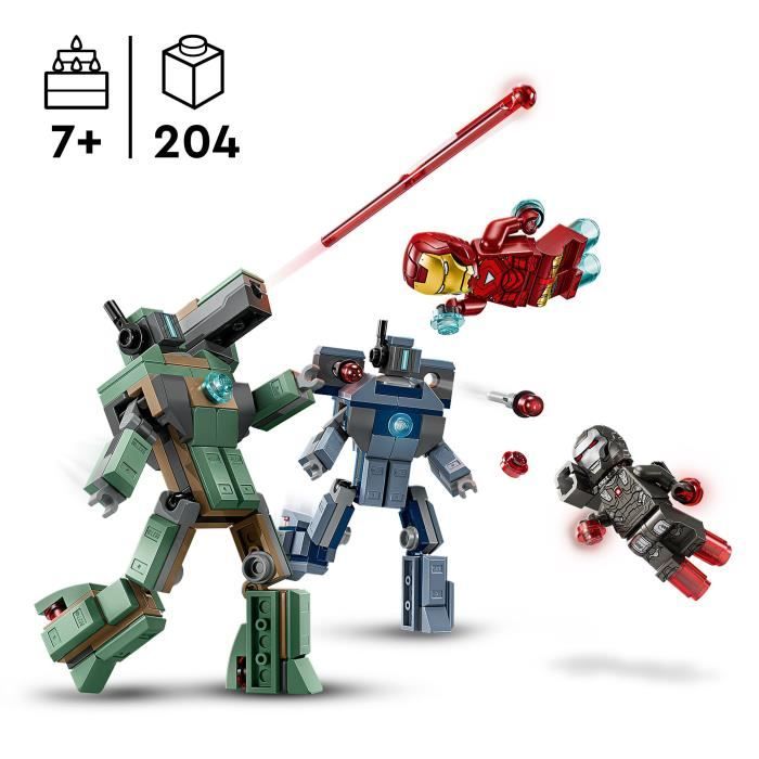 Image secondaire de LEGO | Marvel 76320 Iron Man et War Machine Contre les Drones de Hammer - Jouet des 7 ans
