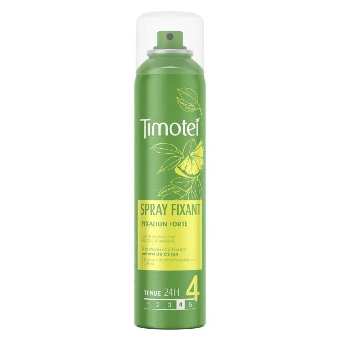 TIMOTEI Lot de 6 Sprays Fixant a l'Extrait Naturel de Citron Fixation Forte pendant 24h - 250ml