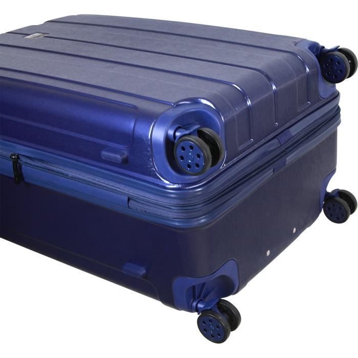 FRANCE BAG Valise 8 Roues Extensible Cadenas TSA Polycarbonate/ABS Violine
