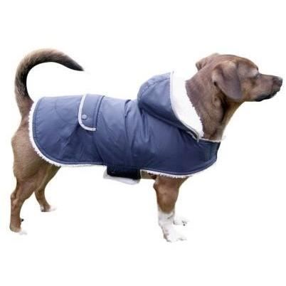 Abrigo para perros función cálida tamaño 41 cm color azul material sintético