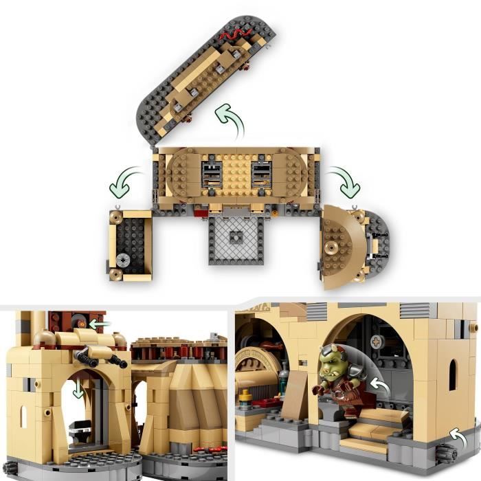 LEGO 75326 Star Wars La Salle Du Trône De Boba Fett, Jouet a Construire Pour les Enfants de 9 Ans et Plus, Avec le Palais de Jabba