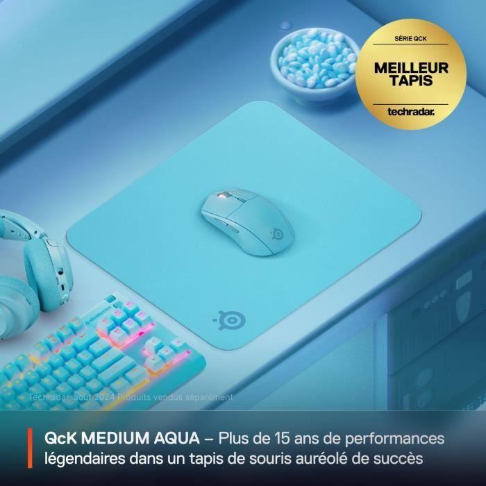 Image secondaire de Tapis de souris gaming - STEELSERIES - QcK M - Cyan
