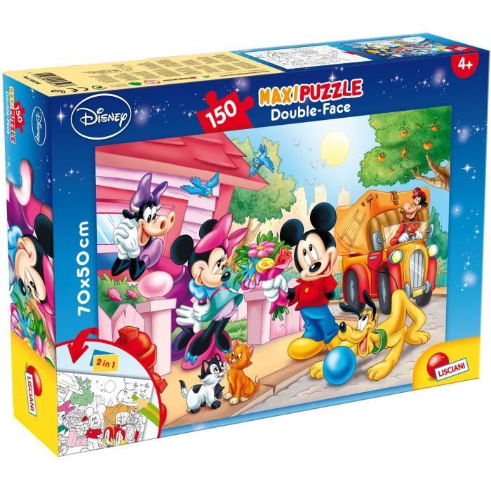 LISCIANI GIOCHI Disney Puzzle double face Maxi Floor 150 Mickey Mouse