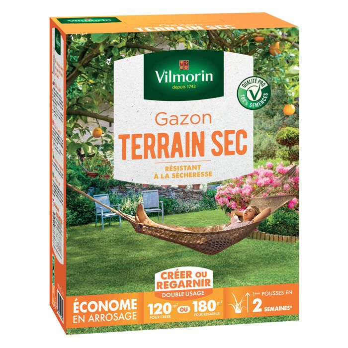 Image secondaire de Gazon Vilmorin Terrain Sec 3 kg - Idéal pour Jardins Arides