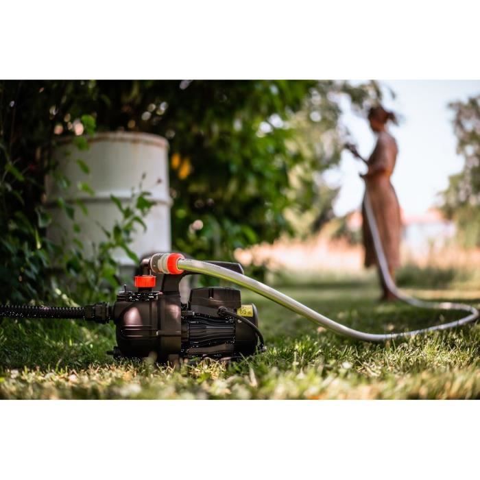 Image secondaire de Kit pompe d'arrosage + kit d'aspiration - SPIDO - 5 m - 800 W - débit de 3,6 m³/h - Pression de 3,7 bars