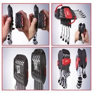 Image secondaire de Jeu de 10 clés mixtes - KS TOOLS - 503.4250 - Clés mixtes a cliquet Gearplus - 8 a 19 mm