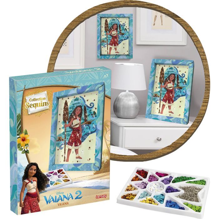Image secondaire de Kit Créatif Sequins Vaiana - LANSAY pour Enfants à Partir de 7 Ans