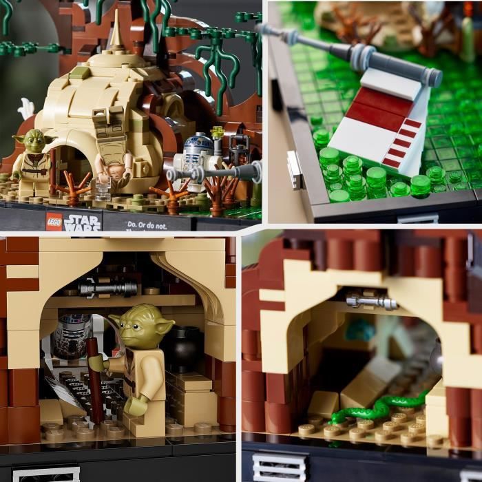 Lego Star Wars 75330 Diorama Of Jedi Training Su Dagobah Model Kit Per Adulti