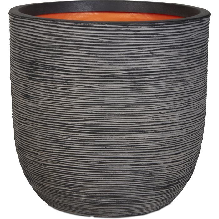 Vaso da fiori a sfera - CAPI EUROPE - RIB NL - 35 x 34 cm - Antracite