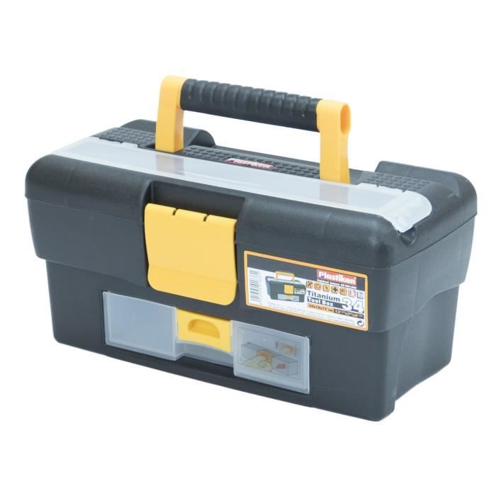Boîte a outillage - Plastiken - 81034_NOIRE - 34 cm - Titanium - En plastique