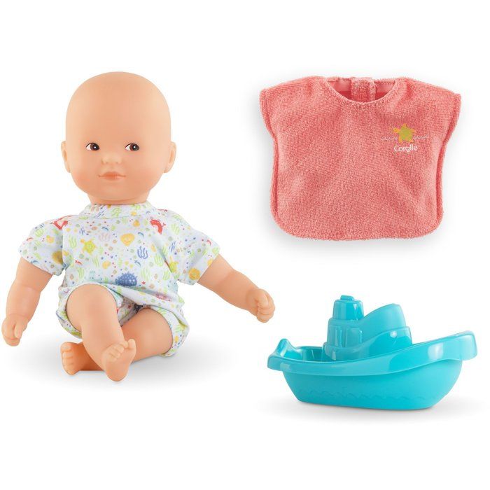 Image secondaire de Coffret Mini Bain Corolle - Poupon 20 cm avec Cape et Bateau