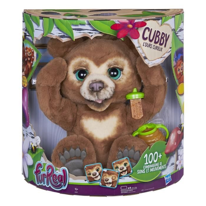 Furreal Friends - Cubby l'ours curieux - peluche interactive - animal électronique - plus de 100 sons et réactions - des 3 ans