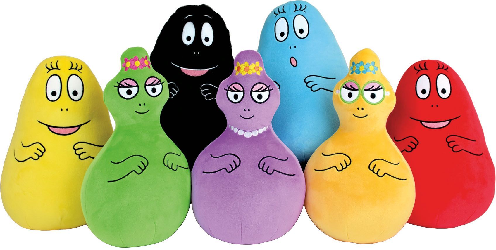 Lot de 7 peluches - BARBAPAPA - JEMINI - 28 cm
