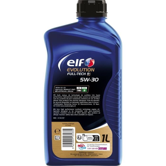 Image secondaire de Huile moteur - ELF - Evolution FULL-TECH R 5W-30 - 1L