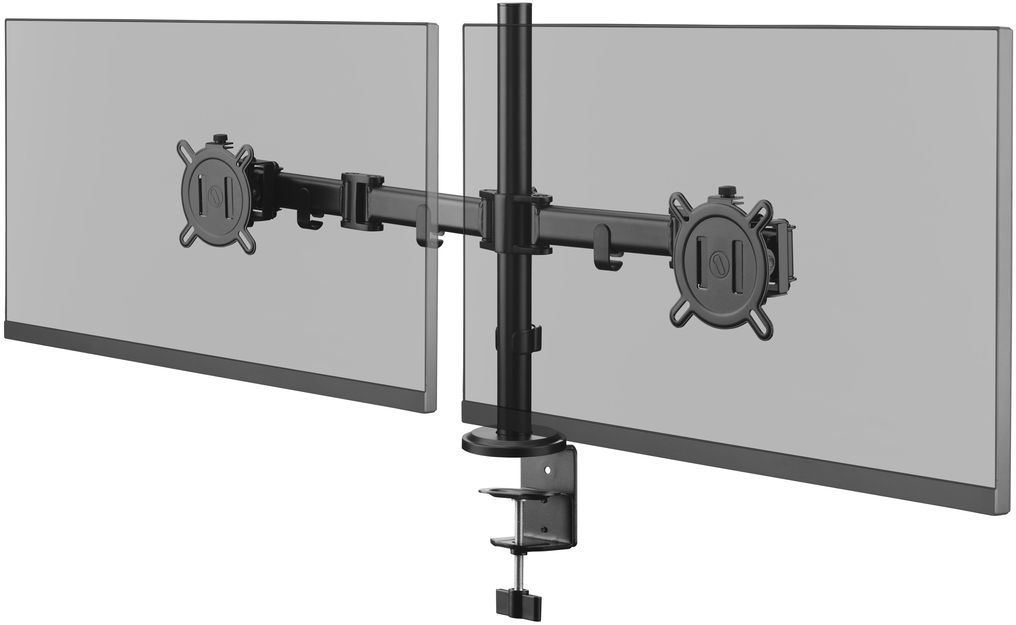 Image secondaire de Support Moniteur Double Bras Noir - Réglable pour Écrans 13 à 32 pouces