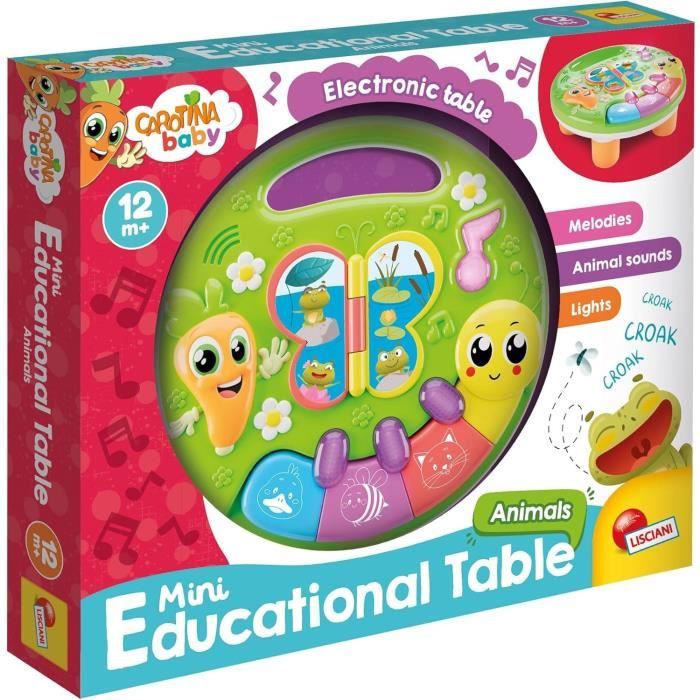 Animaux - Mini table éducative - CAROTINA BABY - Découverte des animaux, sons et mélodies