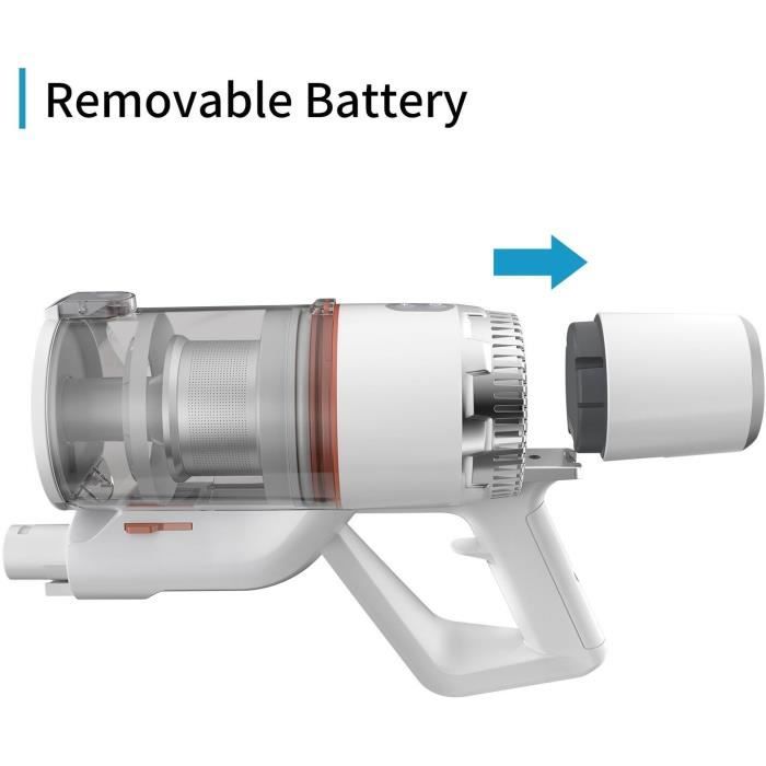 JASHEN S16E - Aspirateur balai sans Fil- 350 W - Tete de Plancher Intelligente 2 en 1 - Autonomie 40 Min - Double Charge Murale