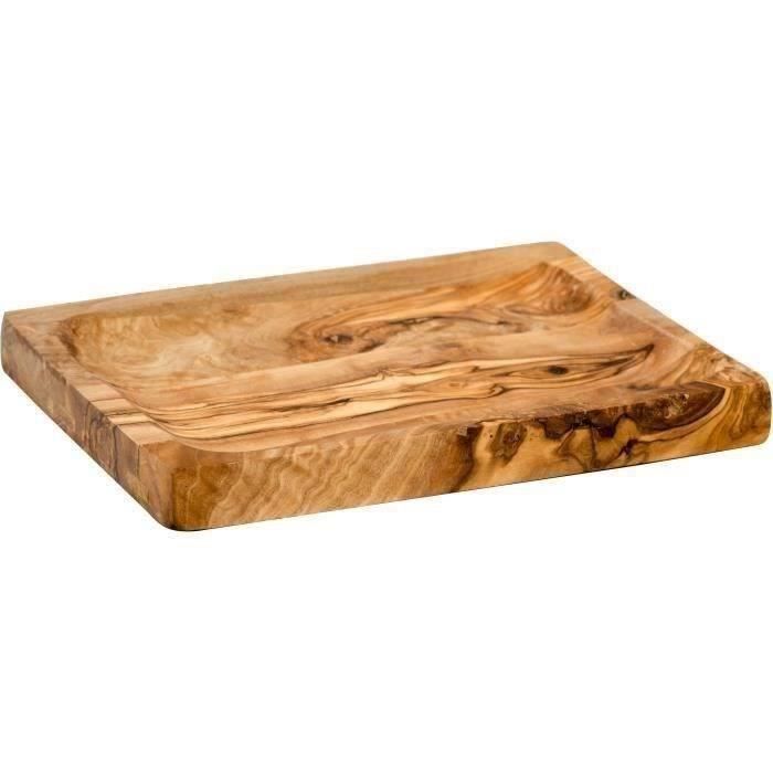 Cosy & Trendy 4840510 Assiette de présentation en bois d'Olivier-28.5x18xh2.2cm