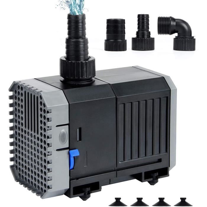 Yorbay Pompe de Bassin CHJ-1500 25W 1500L/H avec 10m Câble d'alimentation Pompe de Jardin