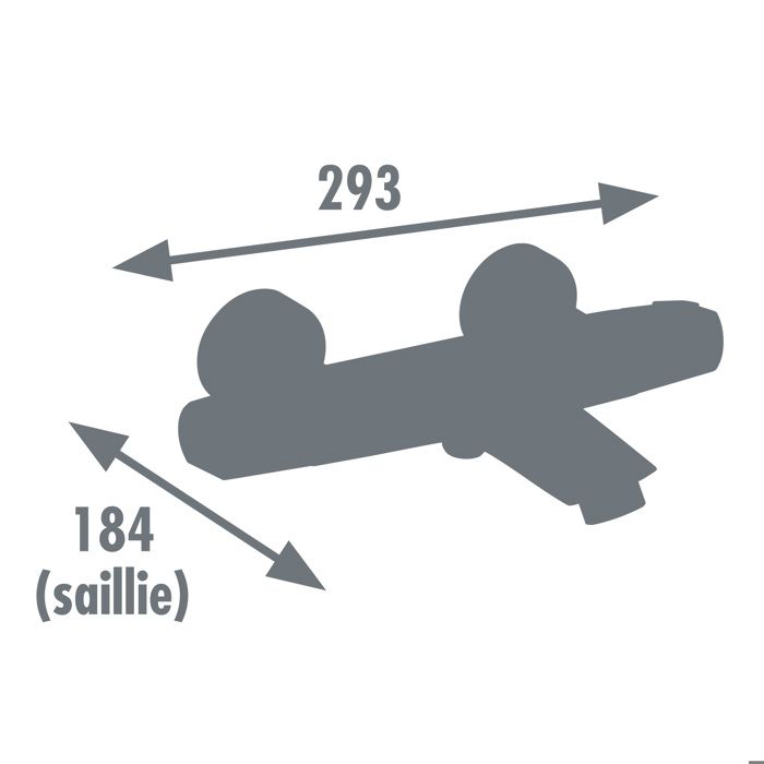 Image secondaire de Mitigeur thermostatique bain-douche - EDOUARD ROUSSEAU - NANKA - Chromé