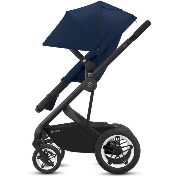 CBX BY CYBEX Poussette duo Talos S - Des la naissance - Jusqu'a 22kg - Dossier inclinable - Roues increvables - Black classic/beige