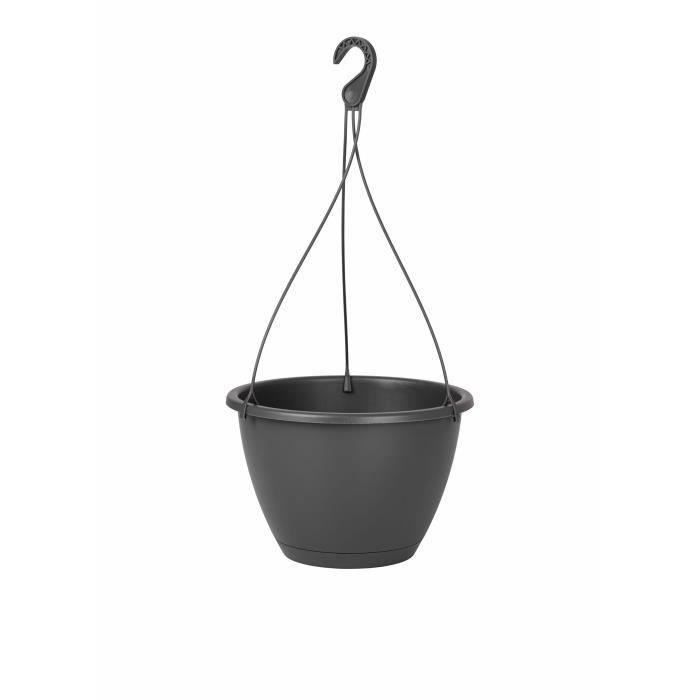 Vaso per fiori sospeso ARTEVASI Algarve - 8 L - 31 x 31 x 20,5 cm - Grigio antracite