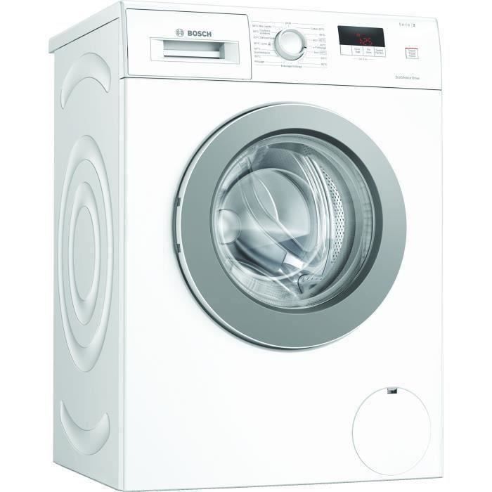 Lave-linge hublot BOSCH WAJ24008FF SER2 - 8 kg - Induction - Fin différée - 1200 trs/min - Blanc