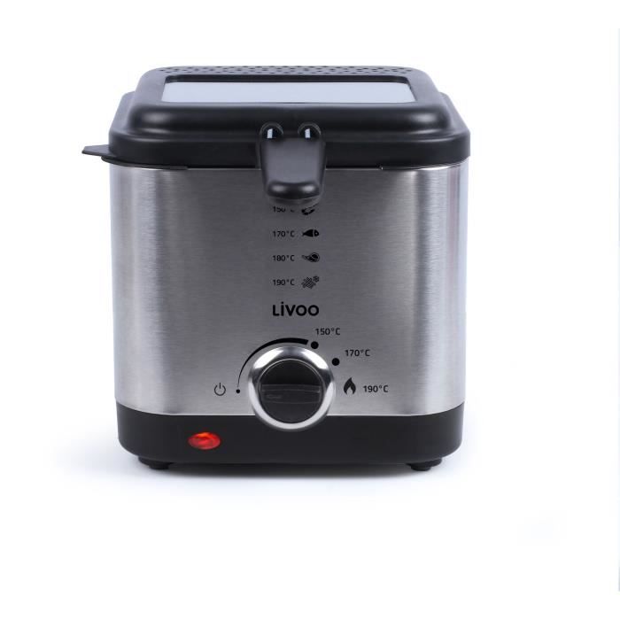 Image secondaire de Friteuse 1,5 L - LIVOO - DOC240 - 900W - 1,5L - Cuve fixe antiadhésive - Panier en acier chromé - Thermostat réglable