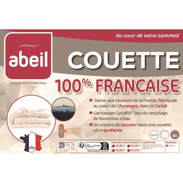Couette 100% Française - 220 x 240 cm - ABEIL
