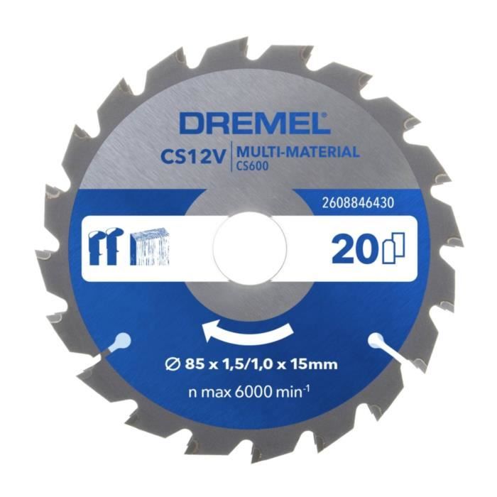 Lame multi-matériaux DREMEL pour scie circulaire CS600