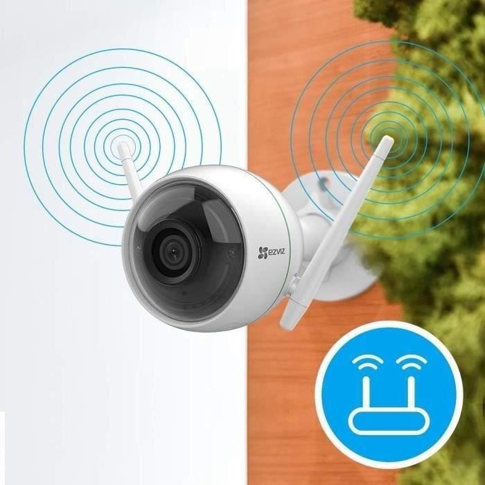 EZVIZ C3WN 1080P FHD Caméra de surveillance extérieur - Vision nocturne - Double antenne WiFi